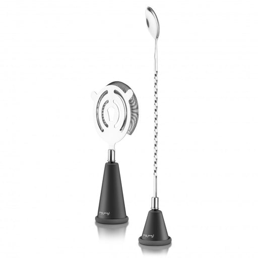 Bartenders Spoon & Strainer with Built-in Jiggers - Berry Hill - Country Living Products