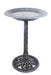 Pedestal Antique Silver Birdbath - Berry Hill - Country Living Products