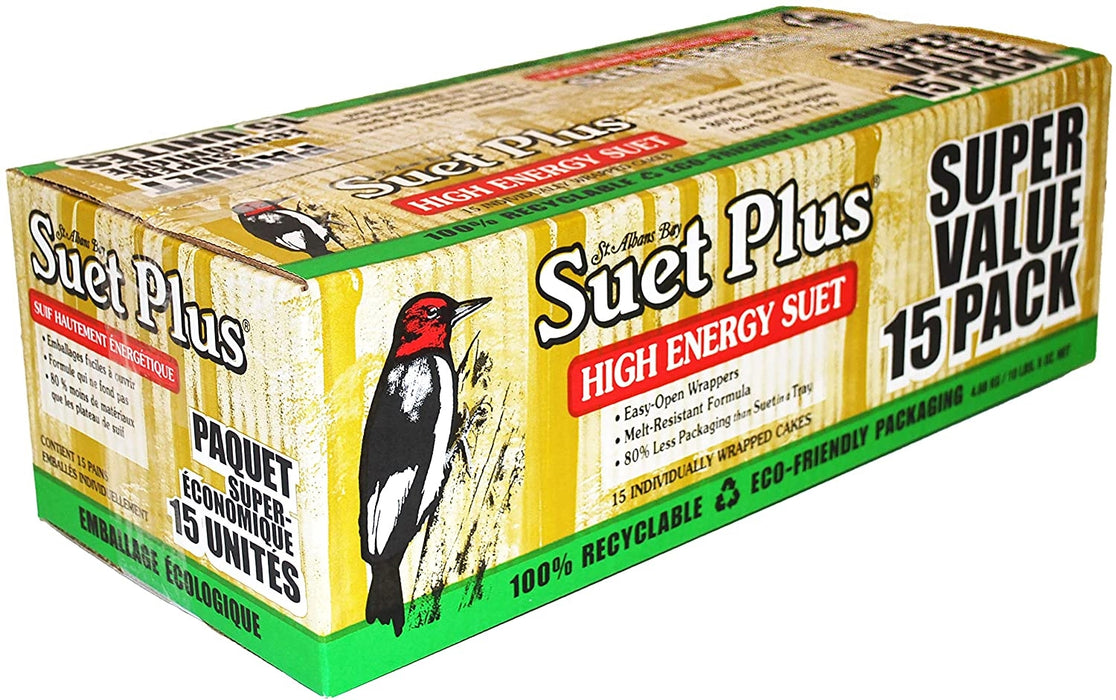 St. Albans Bay High Energy Suet Cakes - 15 Pack - Berry Hill - Country Living Products