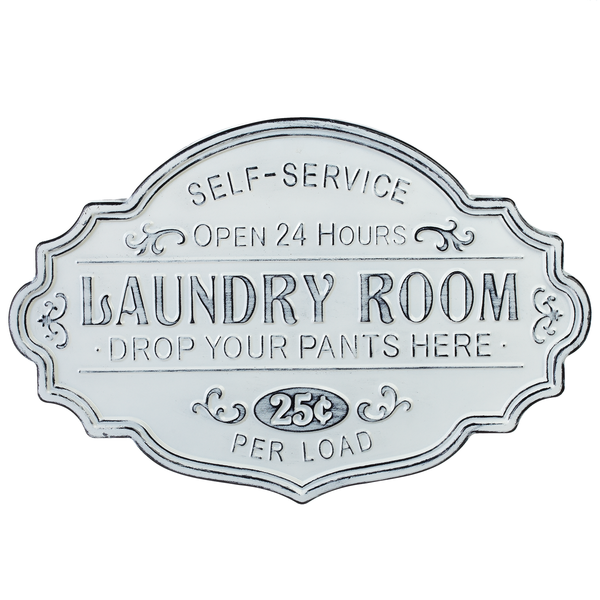Metal Wall Sign - "Self Service Laundry" - Berry Hill - Country Living Products