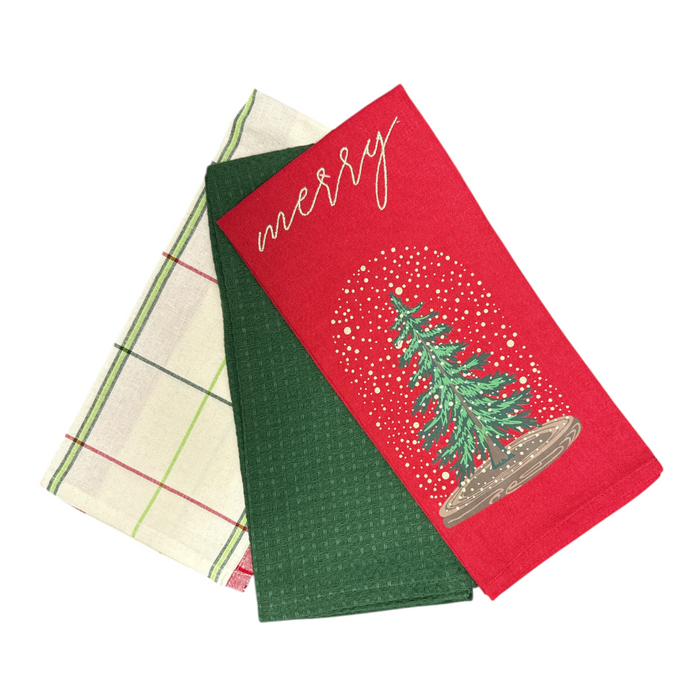 Merry Trees Kitchen Tea Towels - Set of 3