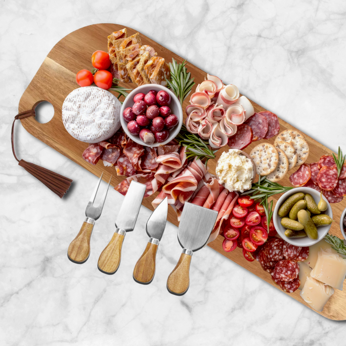 Cassie Acacia Cheese Knives - Set of 4