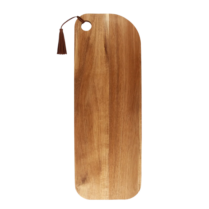Acacia Wood Serving Board with Tassel and Handle