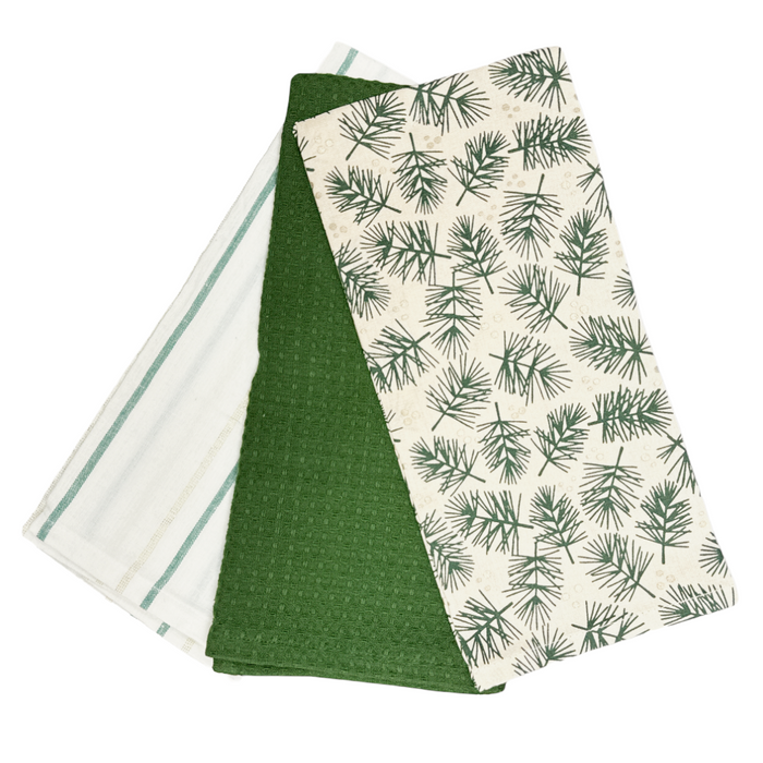 Firs Kitchen Tea Towels - Set of 3