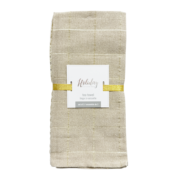 Soft Check Kitchen Tea Towels - Set of 3