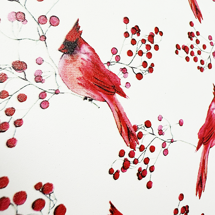 Set of 6 Printed Ceramic Coaster - Cardinal