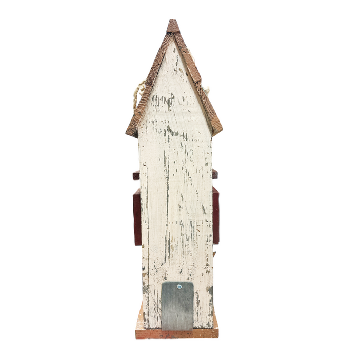 17" Tall Wooden Birdhouse With Ladder