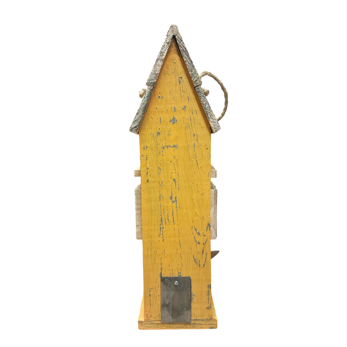 17" Tall Wooden Birdhouse With Ladder