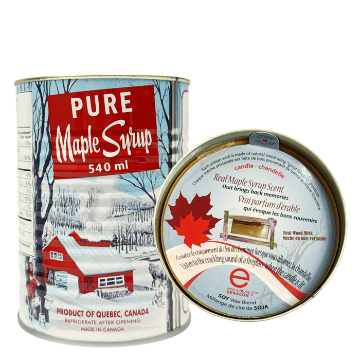 4.5" Maple Wood Wick Candle in a Tin
