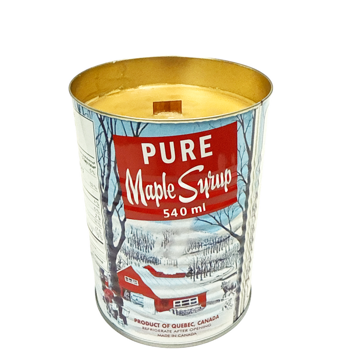 4.5" Maple Wood Wick Candle in a Tin