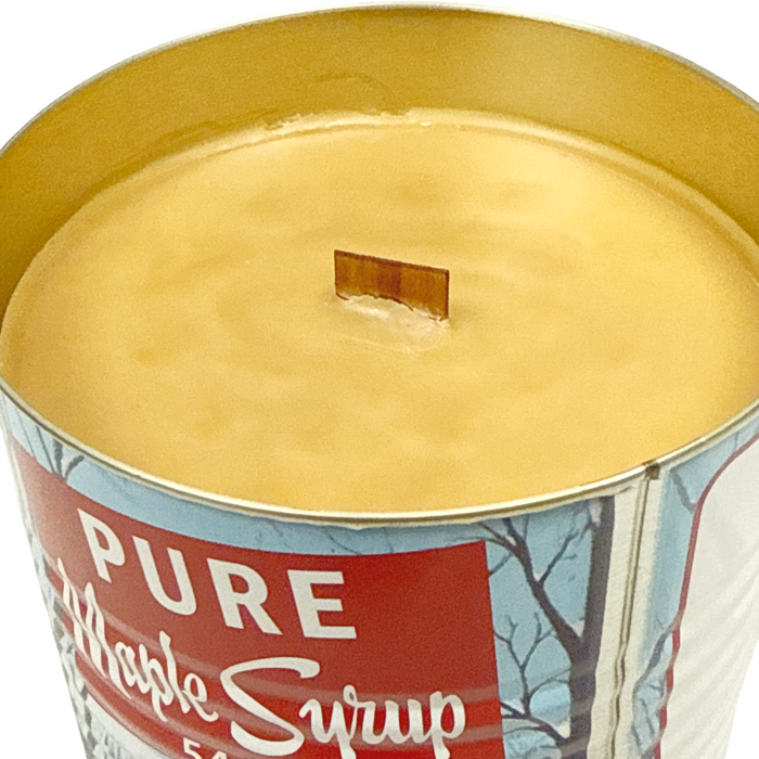4.5" Maple Wood Wick Candle in a Tin