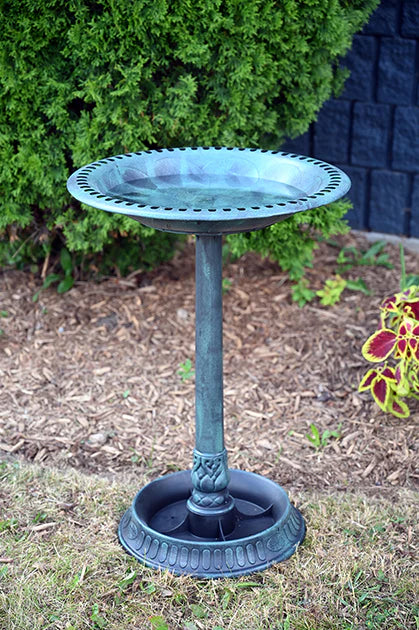 Antique Green Bird bath