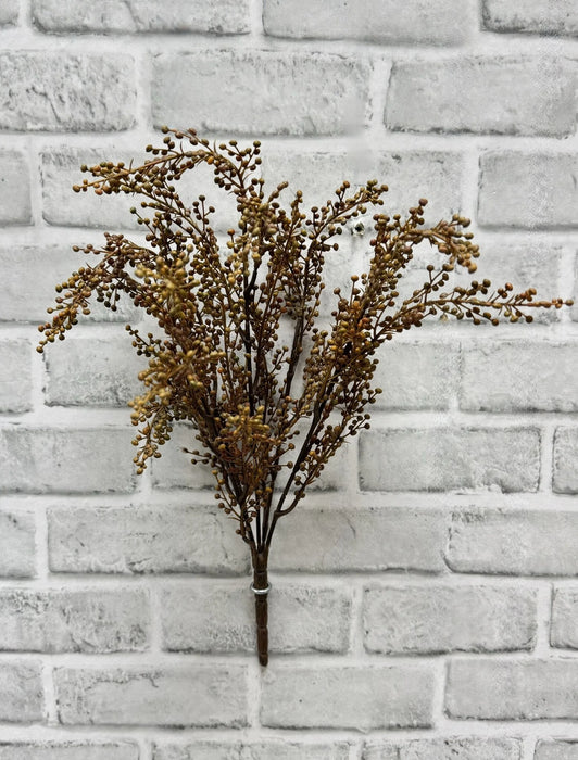 18" Brown/Orange Pepper Berries Bush