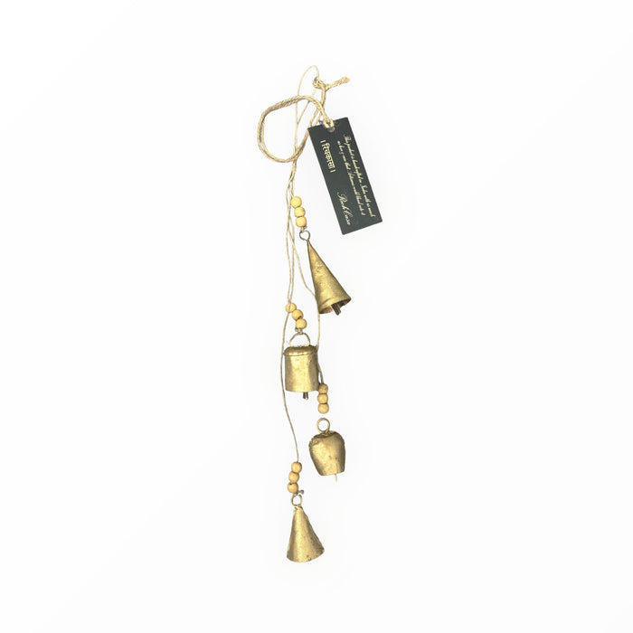 Mini Bells Hanger w/Wooden Beads