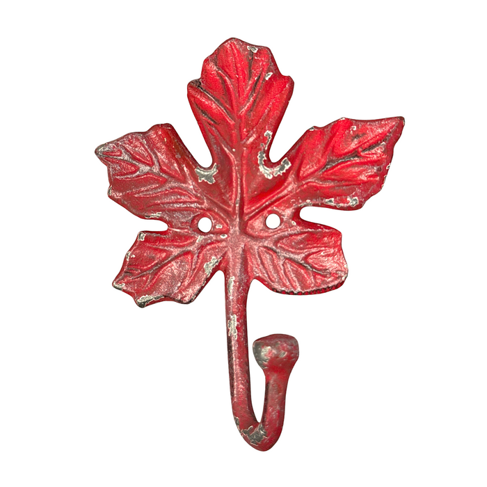 6" Cast Iron Maple Leaf Wall Hook