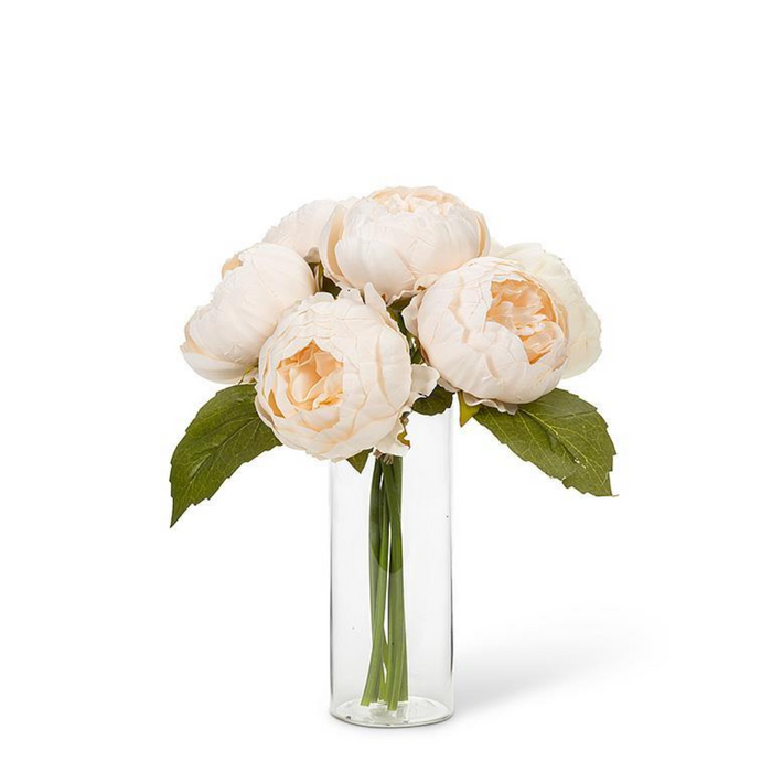 10" Ivory Peony Bouquet