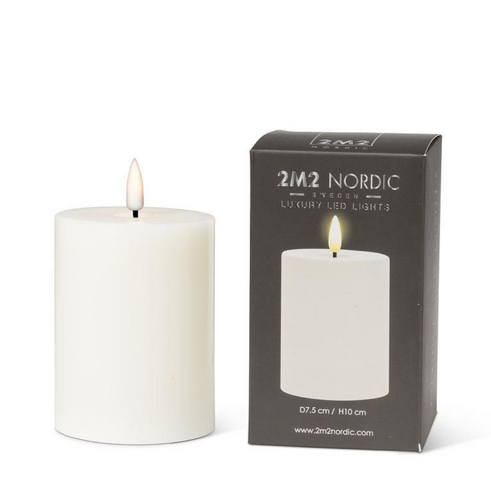 Sand LED Flameless Pillar Candle - 3x4 Inch