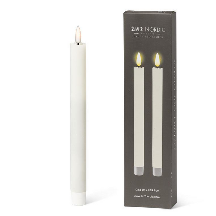 Sand Luxlite LED Taper Candles (Set of 2)