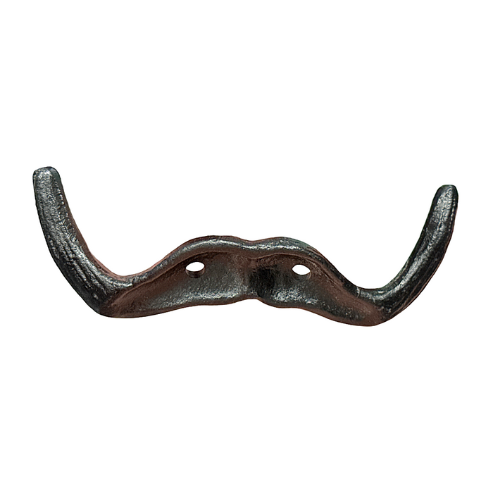 5" Black Cast Iron Mustache Double Hook