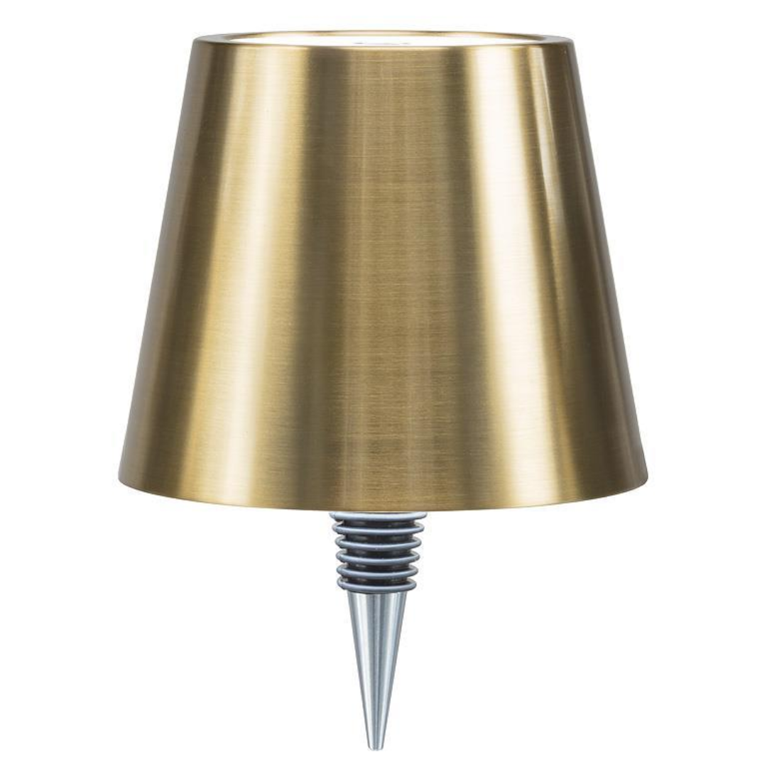 Classic Shade LED Bottle Stopper Light - Matte Gold — Berry Hill