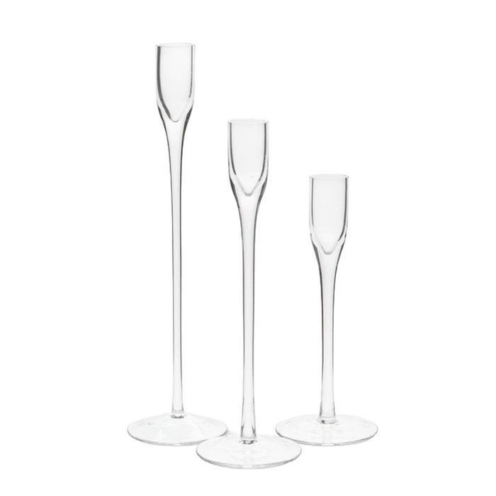 Slender Long Stemmed Taper Candle Holder - Small