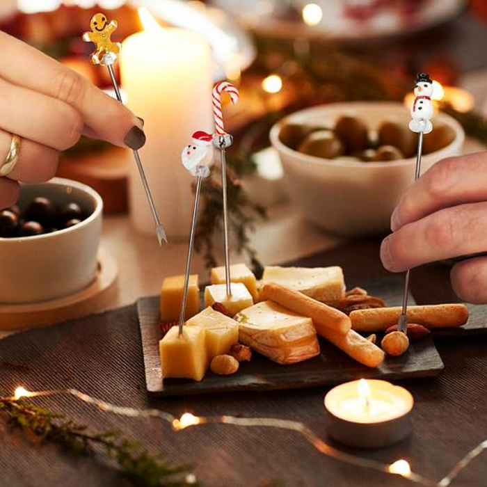 4.5" Holiday Icon Cocktail Picks - Set of 4