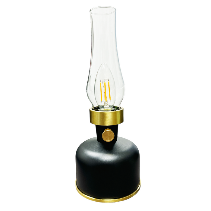 LED Lantern Style Table Light - Black