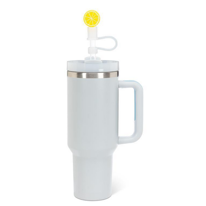 13" Jumbo Straws with Citrus Caps - Set of 3