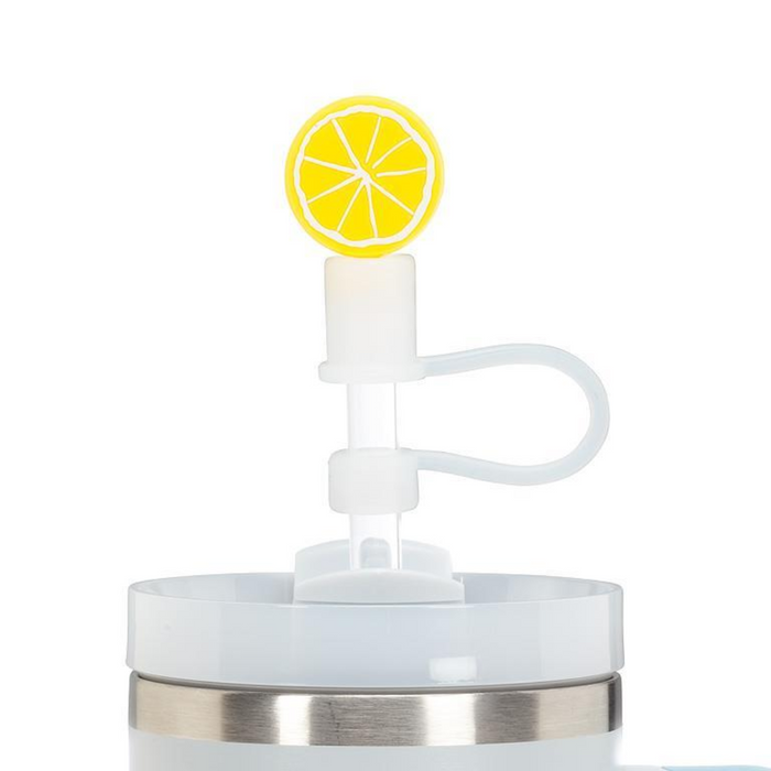 13" Jumbo Straws with Citrus Caps - Set of 3