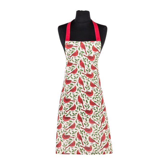 Cardinals & Holly Holiday Apron