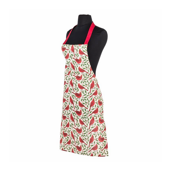 Cardinals & Holly Holiday Apron