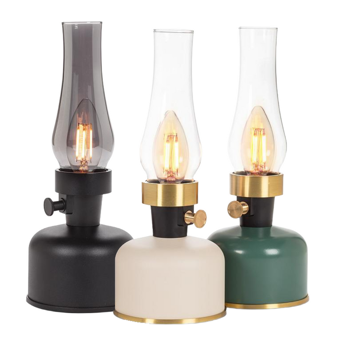 LED Lantern Style Table Light - Green