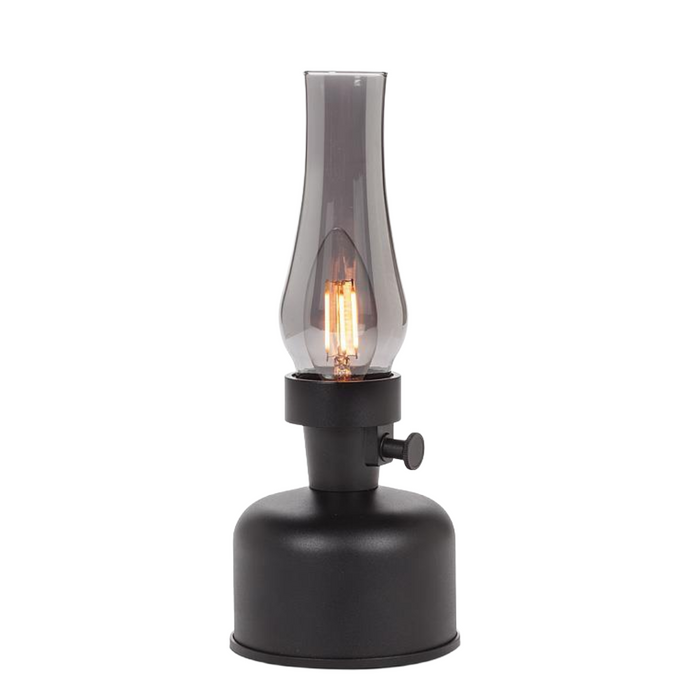 LED Lantern Style Table Light - Black Lustre