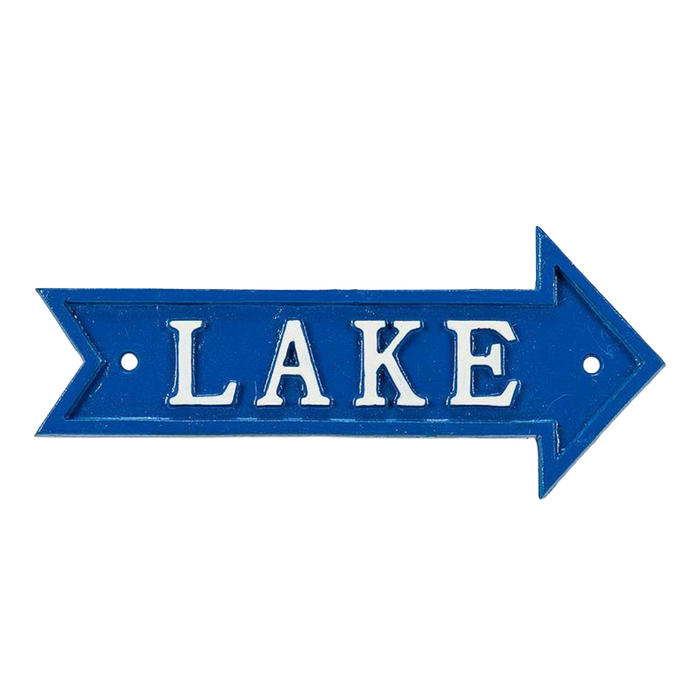 8" Cast Iron Sign - LAKE