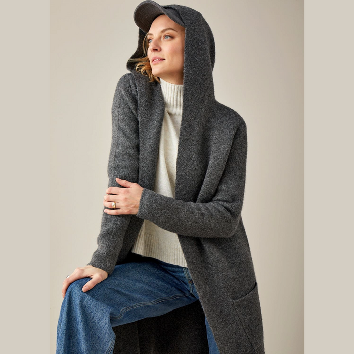 Charlie Paige - Agatha Pocket Cardigan - Charcoal