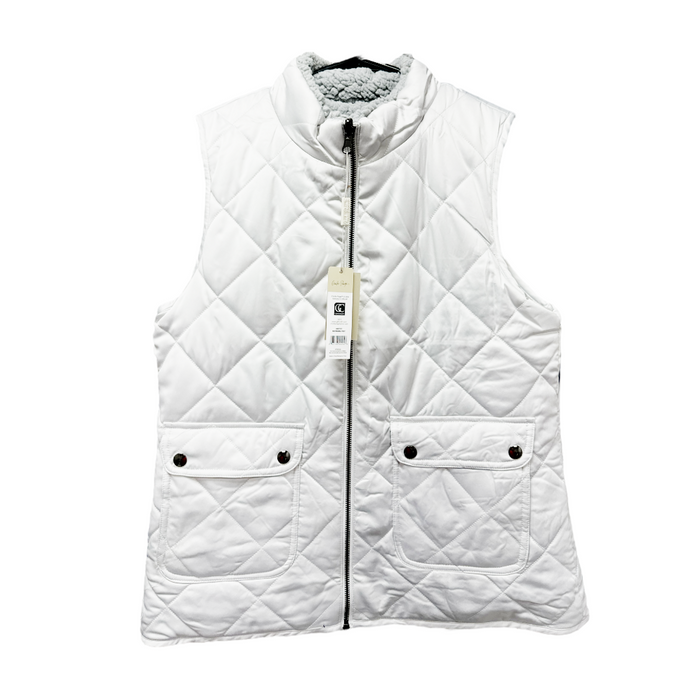 Charlie Paige - Donna Reversible Vest - White/Grey