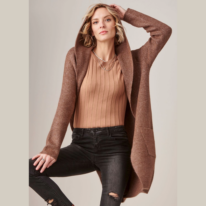 Charlie Paige - Agatha Pocket Cardigan - Brown