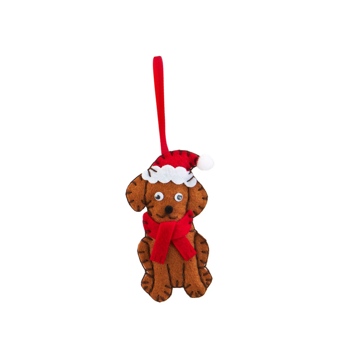 DIY Felt Ornament Kit - Christmas Dog