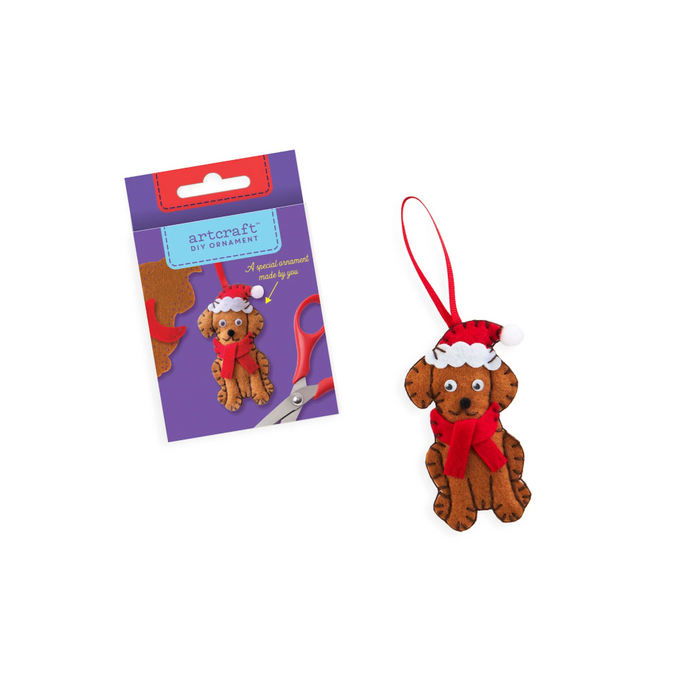 DIY Felt Ornament Kit - Christmas Dog