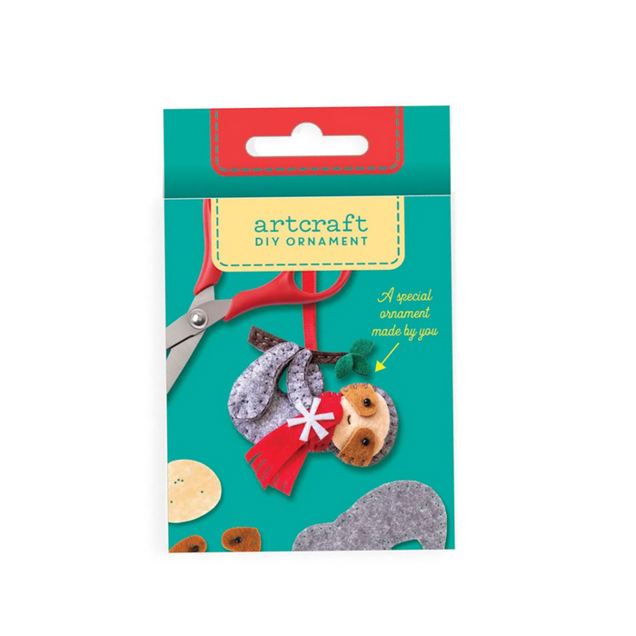 DIY Felt Ornament Kit - Christmas Sloth