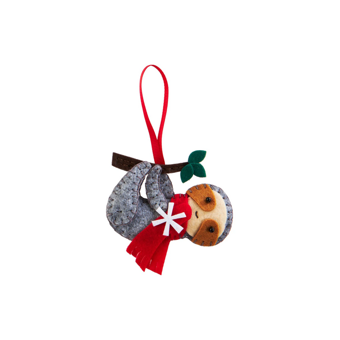 DIY Felt Ornament Kit - Christmas Sloth