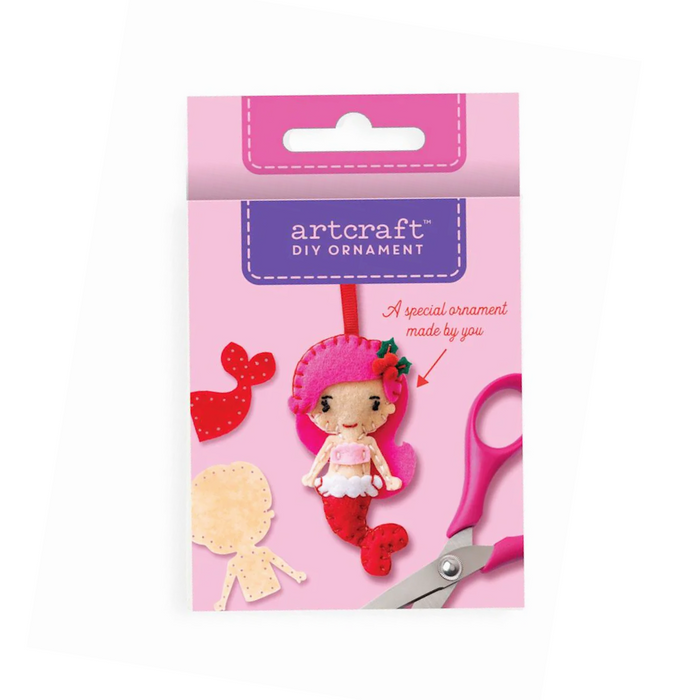 DIY Felt Ornament Kit - Pink Mermaid