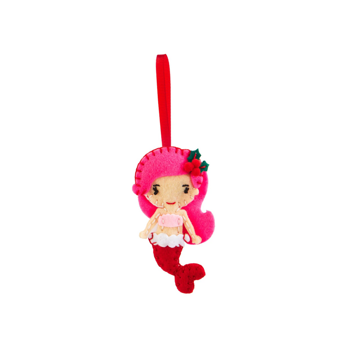 DIY Felt Ornament Kit - Pink Mermaid