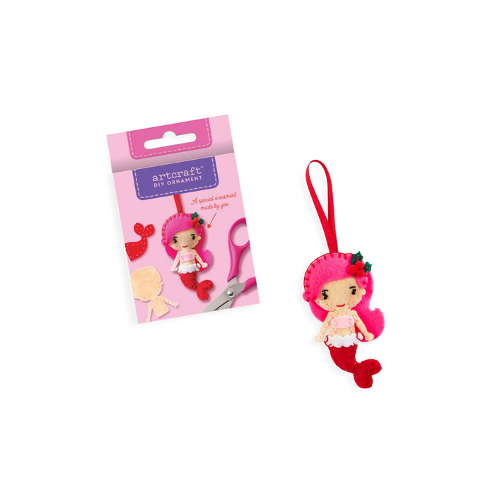 DIY Felt Ornament Kit - Pink Mermaid