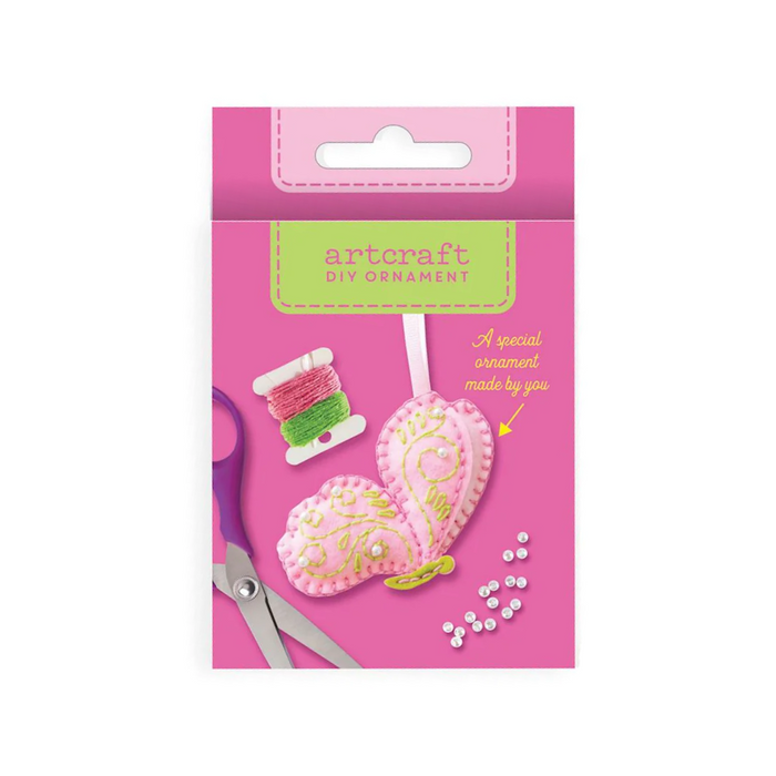 DIY Felt Ornament Kit - Pink Butterfly