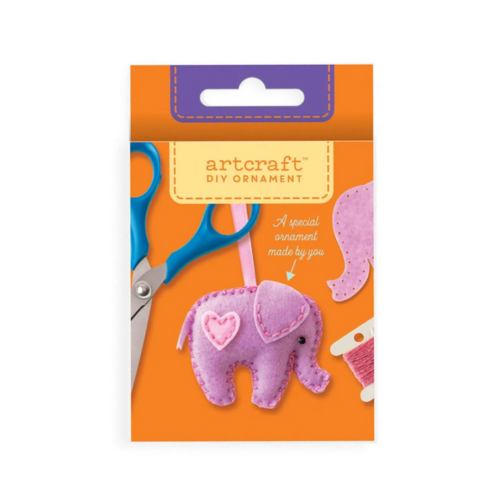 DIY Felt Ornament Kit - Purple Elephant