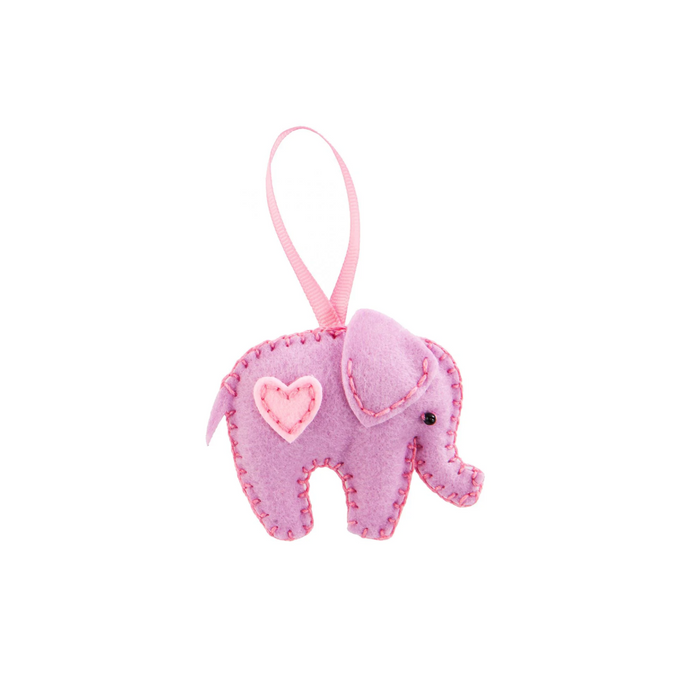 DIY Felt Ornament Kit - Purple Elephant