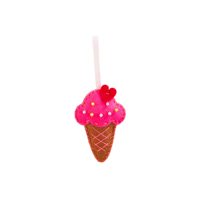 DIY Felt Ornament Kit - Ice Cream Cone