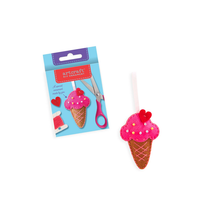 DIY Felt Ornament Kit - Ice Cream Cone