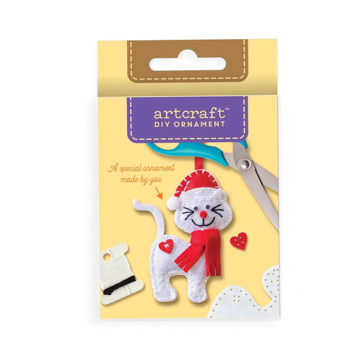 DIY Felt Ornament Kit - Christmas Cat